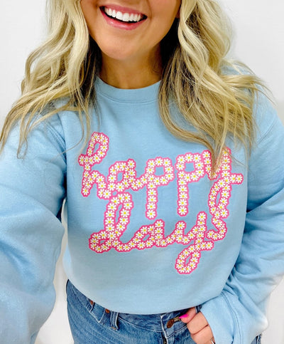 'Happy Days' Crewneck Sweatshirt - United Monograms