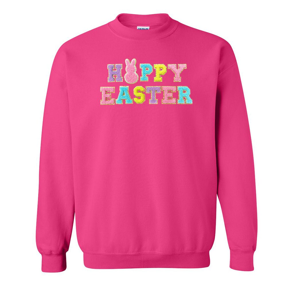 Happy Easter Letter Patch Crewneck Sweatshirt - United Monograms