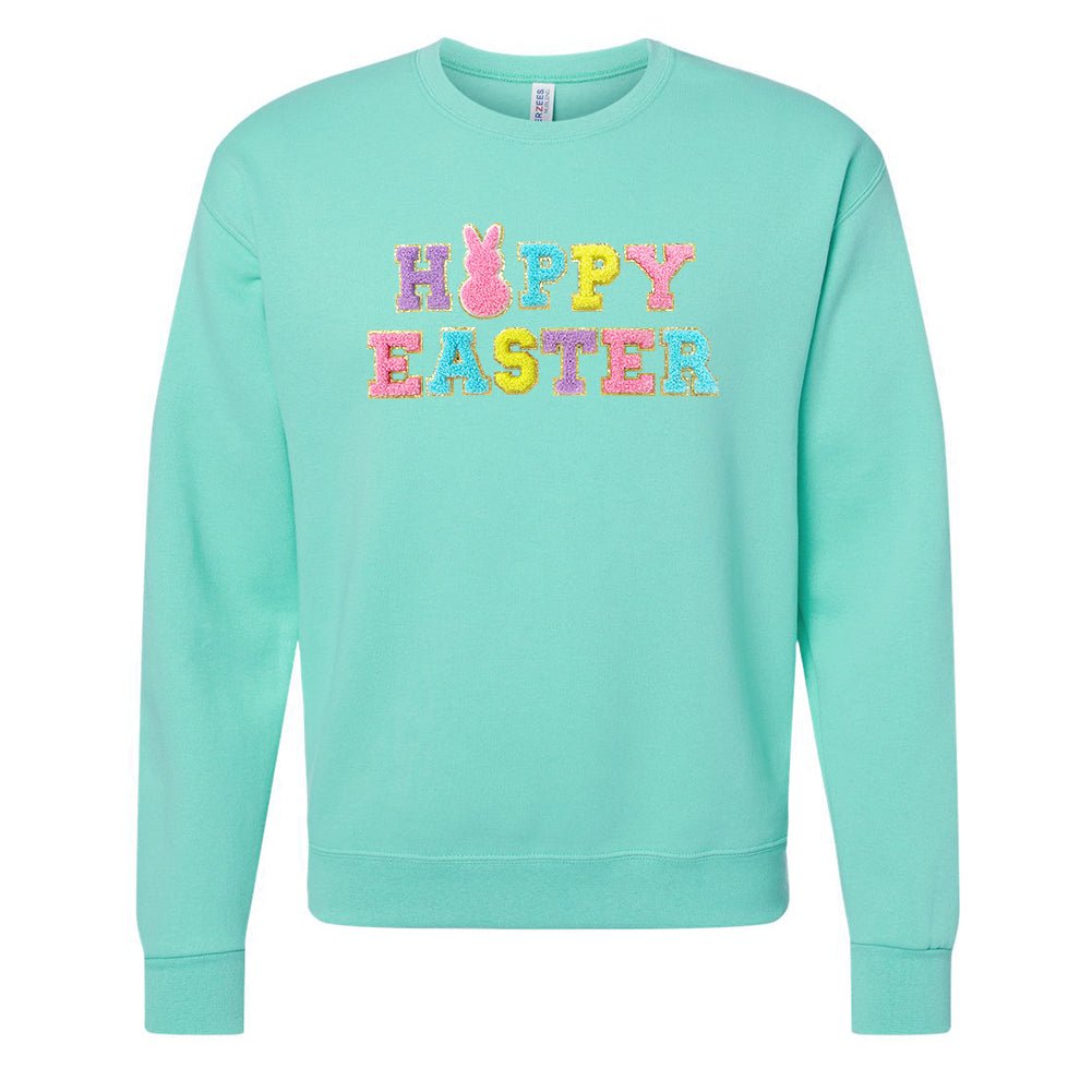 Happy Easter Letter Patch Crewneck Sweatshirt - United Monograms