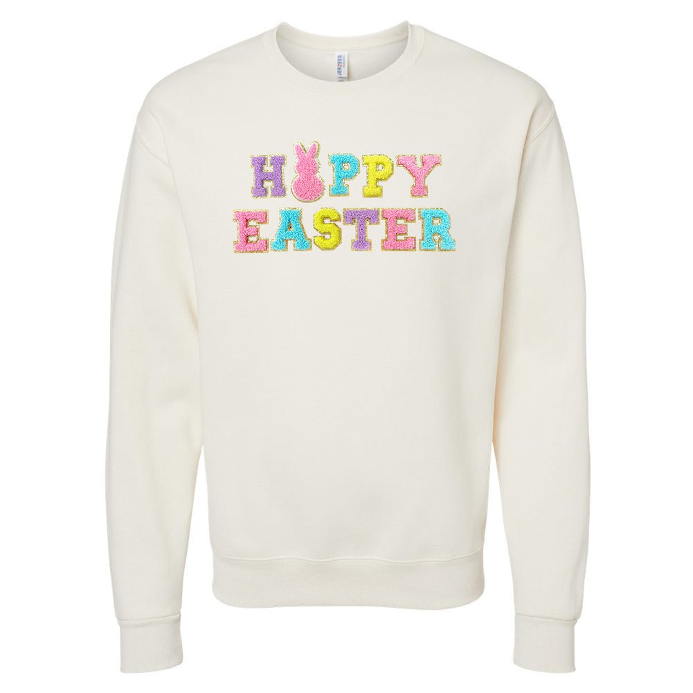 Happy Easter Letter Patch Crewneck Sweatshirt - United Monograms