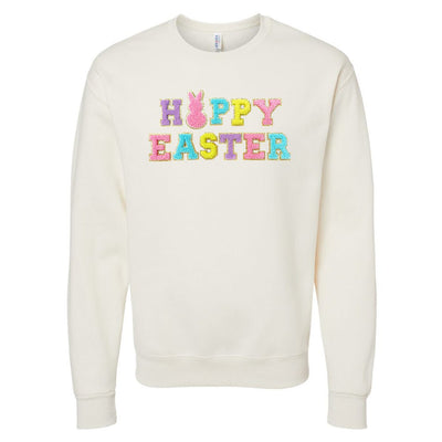 Happy Easter Letter Patch Crewneck Sweatshirt - United Monograms