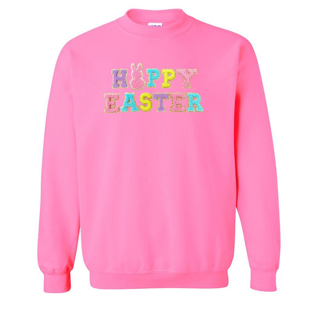 Happy Easter Letter Patch Crewneck Sweatshirt - United Monograms