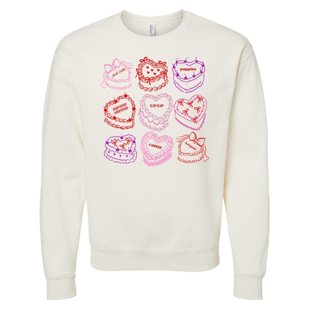 ‘Heart Cakes' Crewneck Sweatshirt - United Monograms