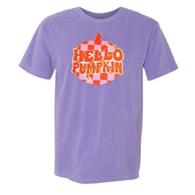 'Hello Pumpkin' Letter Patch T-Shirt - United Monograms