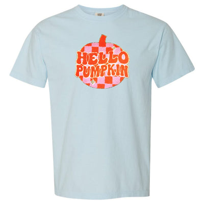 'Hello Pumpkin' Letter Patch T-Shirt - United Monograms