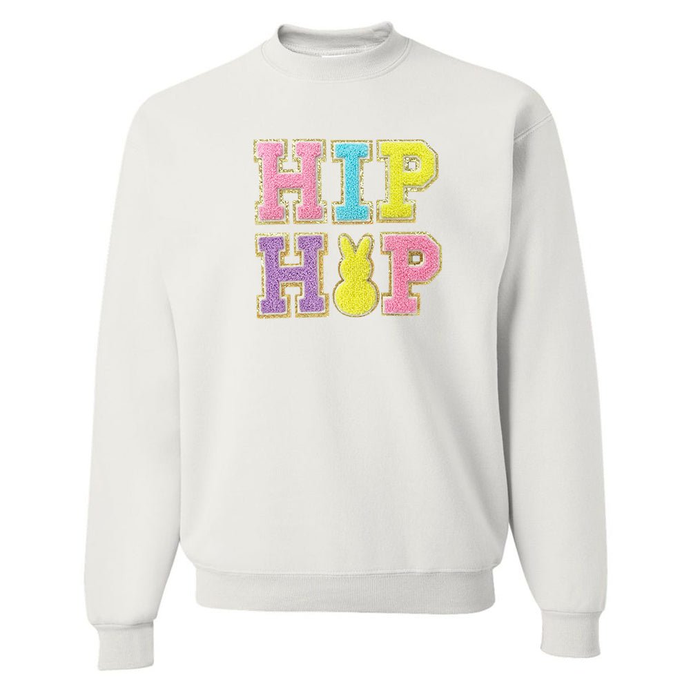 Hip Hop Letter Patch Crewneck Sweatshirt - United Monograms