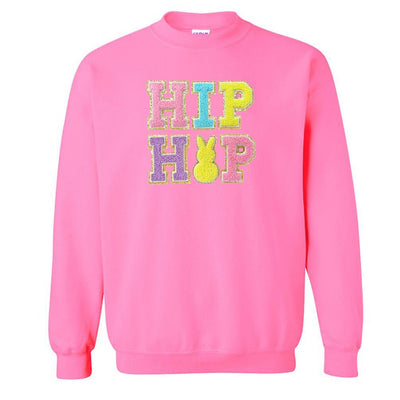 Hip Hop Letter Patch Crewneck Sweatshirt - United Monograms