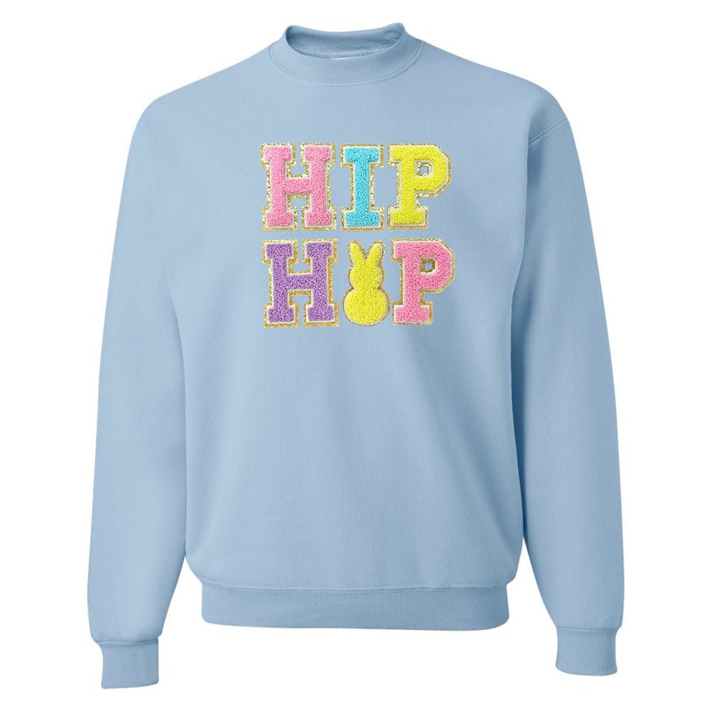 Hip Hop Letter Patch Crewneck Sweatshirt - United Monograms