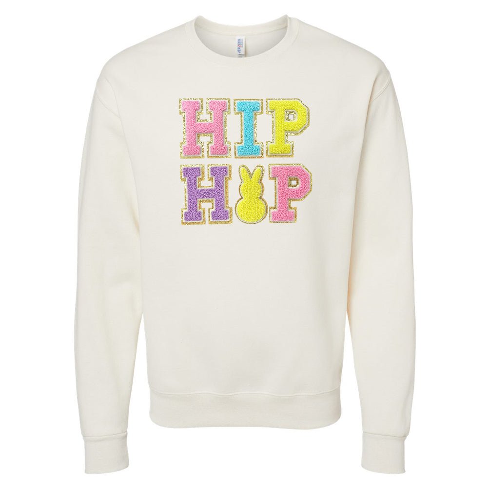 Hip Hop Letter Patch Crewneck Sweatshirt - United Monograms