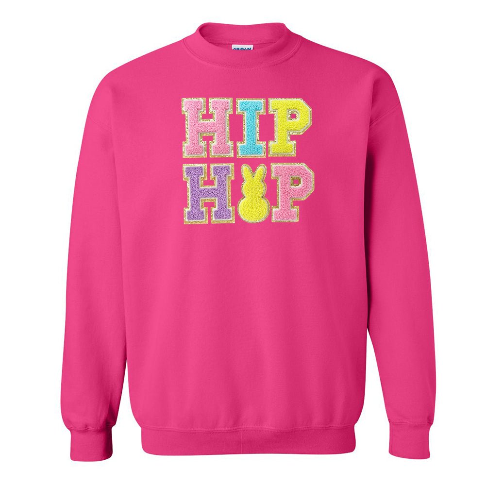 Hip Hop Letter Patch Crewneck Sweatshirt - United Monograms