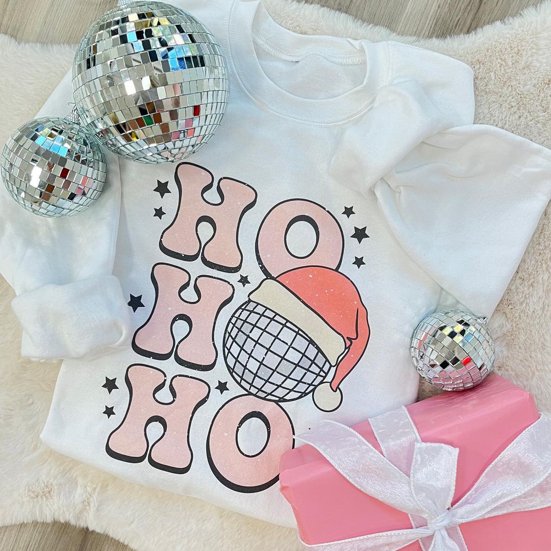 'Ho Ho Ho Disco' Crewneck Sweatshirt - United Monograms