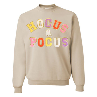 Hocus Pocus Letter Patch Crewneck Sweatshirt - United Monograms