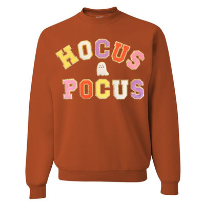 Hocus Pocus Letter Patch Crewneck Sweatshirt - United Monograms