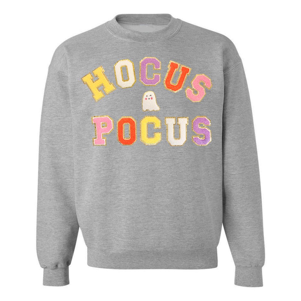 Hocus Pocus Letter Patch Crewneck Sweatshirt - United Monograms