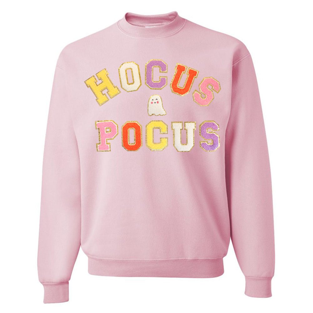 Hocus Pocus Letter Patch Crewneck Sweatshirt - United Monograms