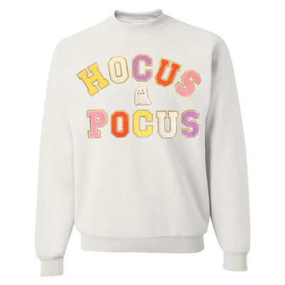 Hocus Pocus Letter Patch Crewneck Sweatshirt - United Monograms