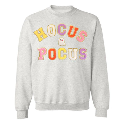 Hocus Pocus Letter Patch Crewneck Sweatshirt - United Monograms