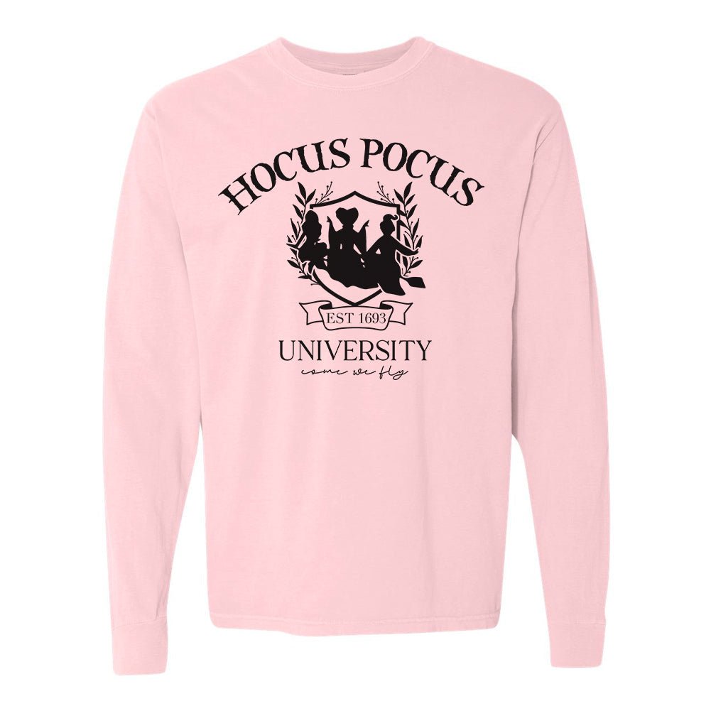 'Hocus Pocus University' Comfort Colors Long Sleeve T-Shirt - United Monograms