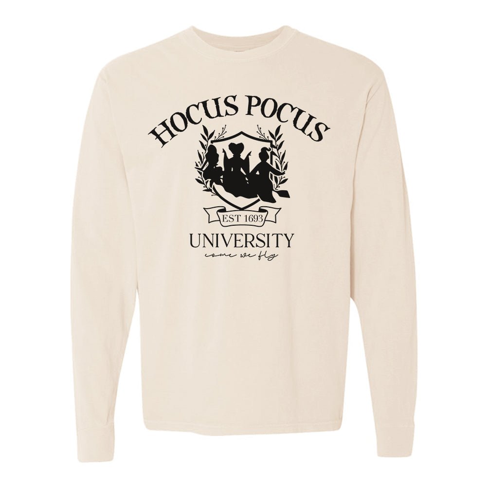 'Hocus Pocus University' Comfort Colors Long Sleeve T-Shirt - United Monograms