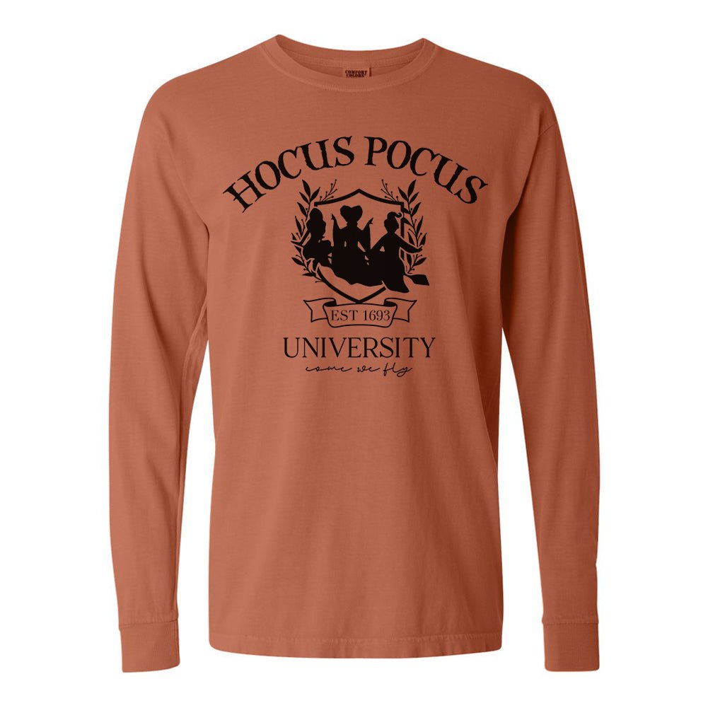 'Hocus Pocus University' Comfort Colors Long Sleeve T-Shirt - United Monograms