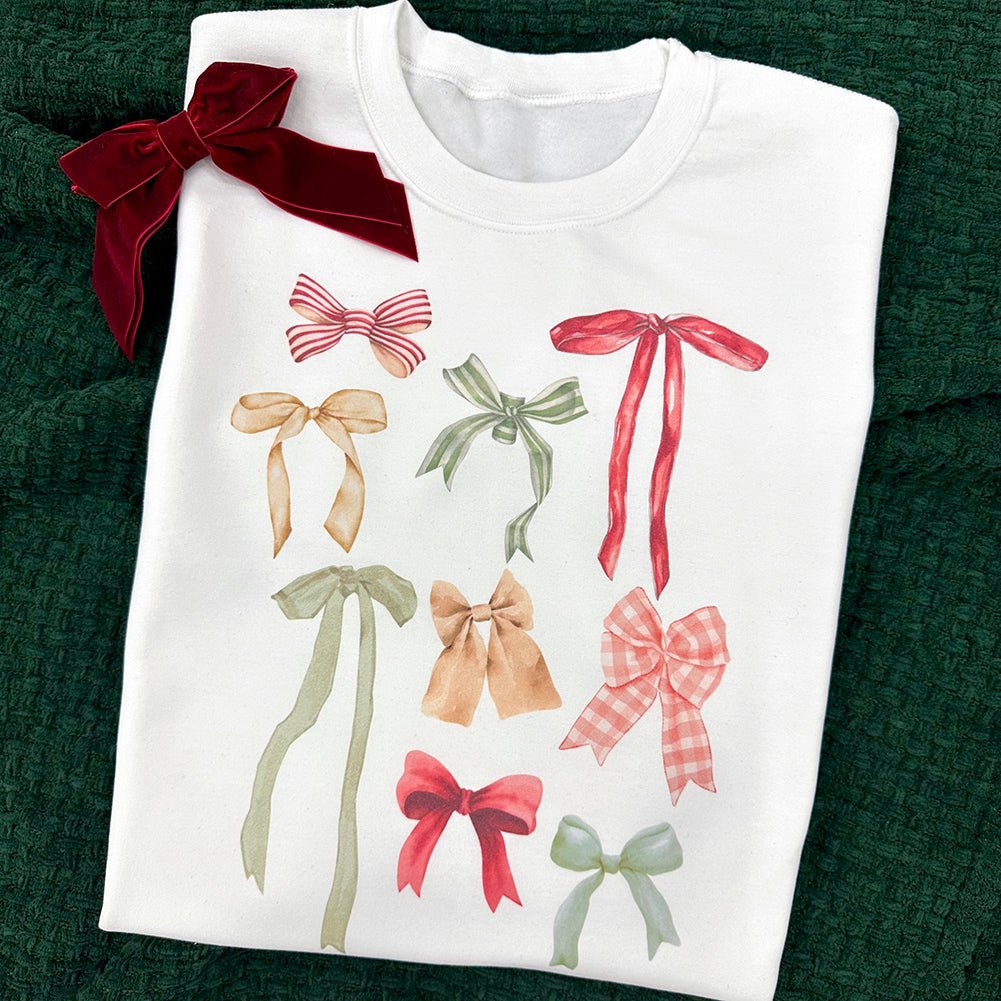 ‘Holiday Bow Show’ Crewneck Sweatshirt - United Monograms