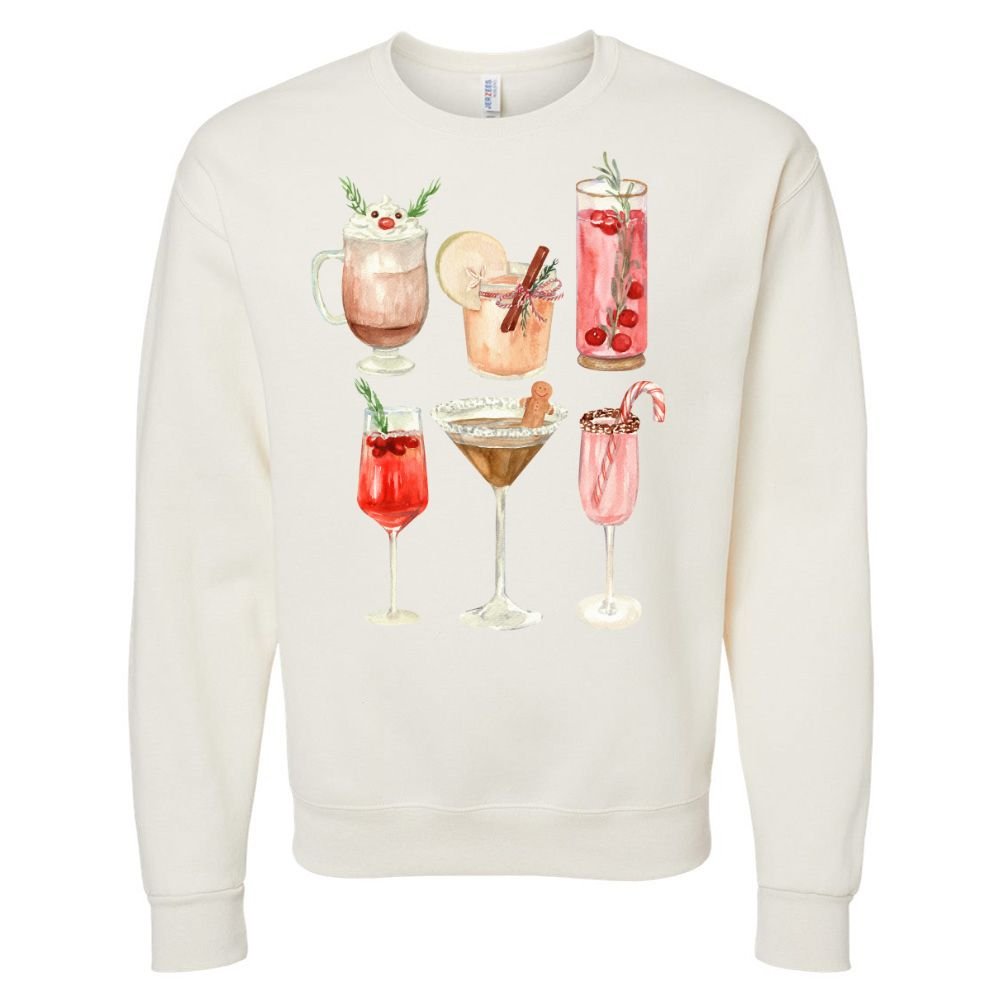 'Holiday Cocktails' Crewneck Sweatshirt - United Monograms