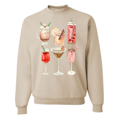 'Holiday Cocktails' Crewneck Sweatshirt - United Monograms