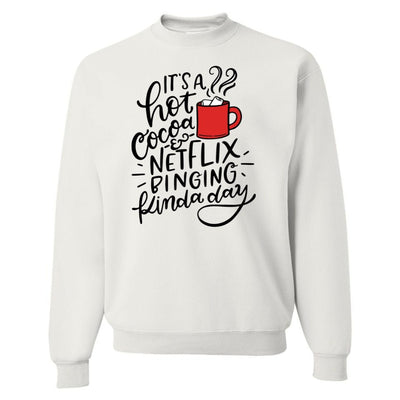 'Hot Cocoa & Netflix Binging' Sweatshirt - United Monograms