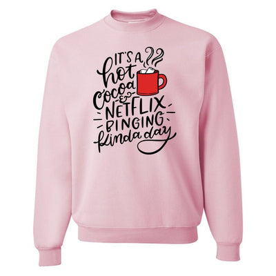 'Hot Cocoa & Netflix Binging' Sweatshirt - United Monograms