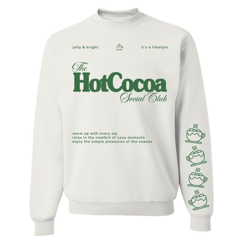 'Hot Cocoa Social Club' Crewneck Sweatshirt - United Monograms