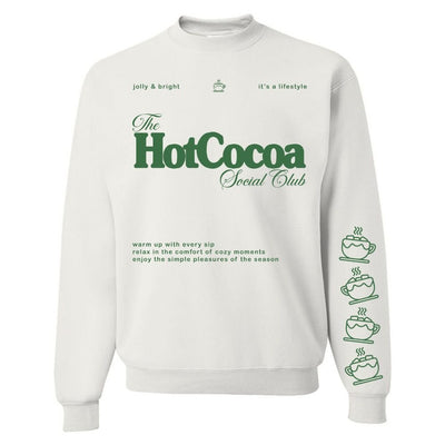 'Hot Cocoa Social Club' Crewneck Sweatshirt - United Monograms