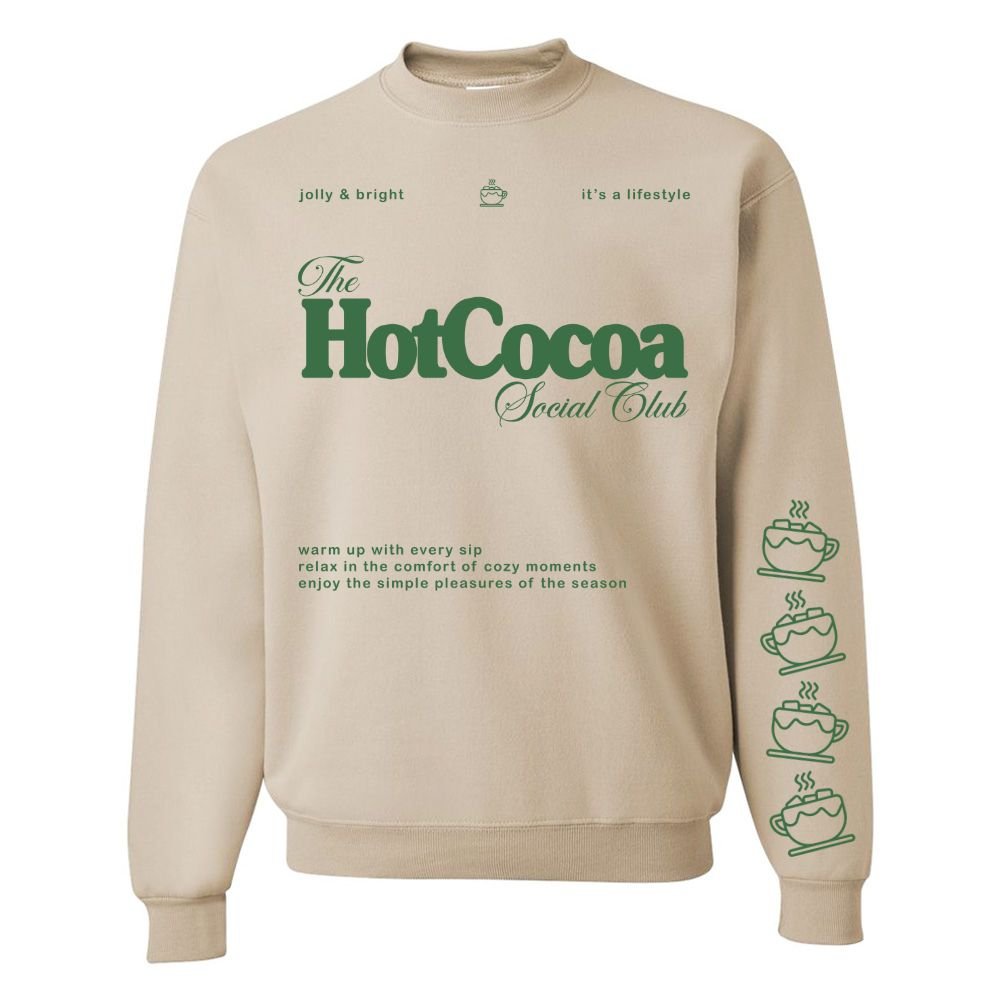 'Hot Cocoa Social Club' Crewneck Sweatshirt - United Monograms