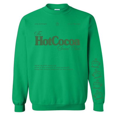 'Hot Cocoa Social Club' Crewneck Sweatshirt - United Monograms