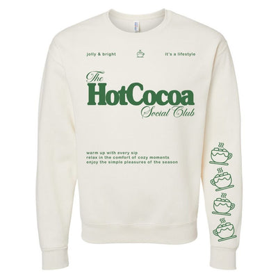 'Hot Cocoa Social Club' Crewneck Sweatshirt - United Monograms