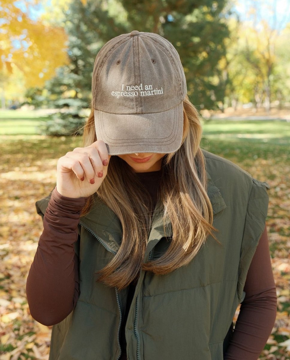 'I Need An Espresso Martini' Baseball Hat - United Monograms