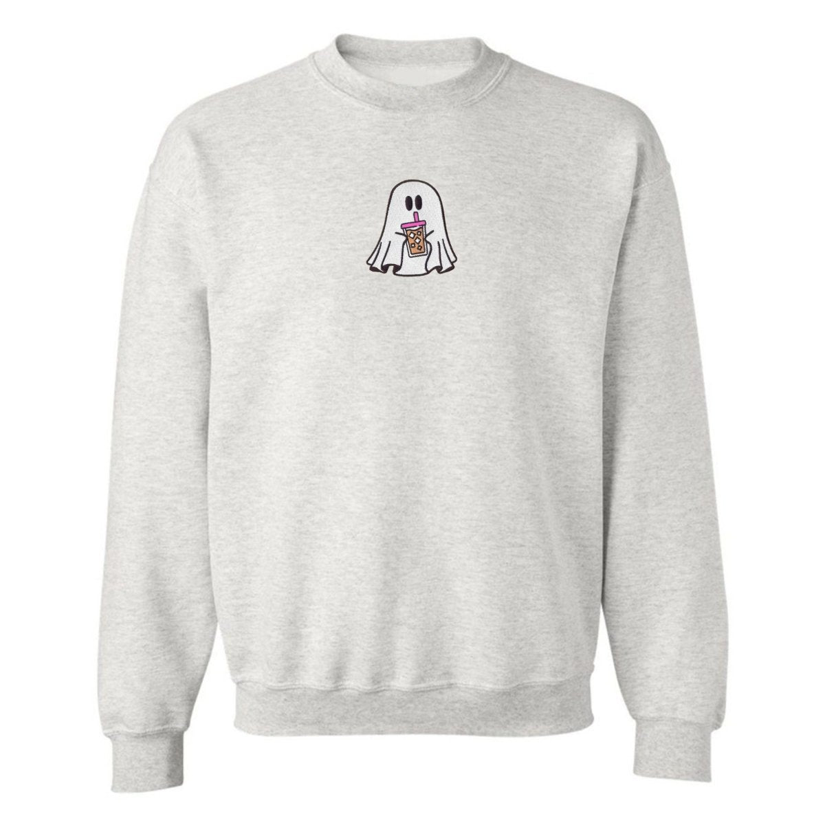'Iced Coffee Ghost' Embroidered Crewneck Sweatshirt - United Monograms