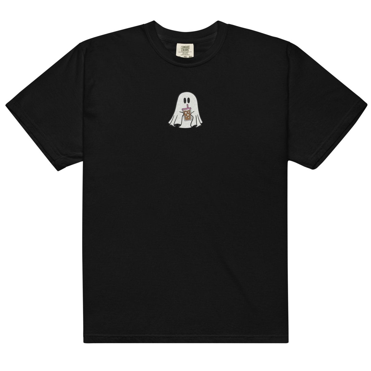 'Iced Coffee Ghost' Embroidered T-Shirt - United Monograms