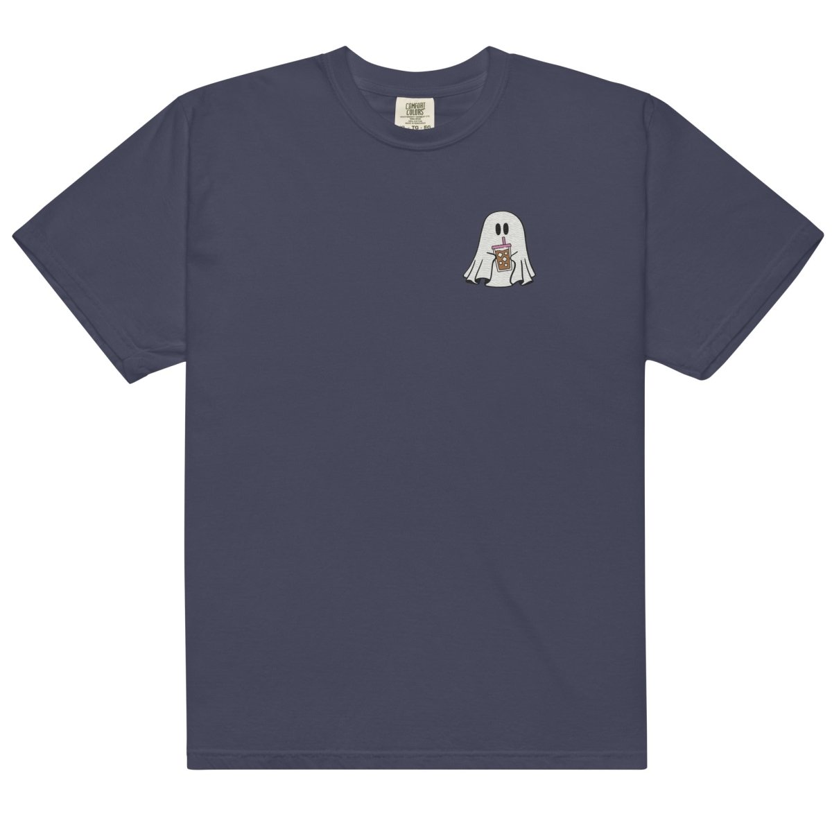 'Iced Coffee Ghost' Embroidered T-Shirt - United Monograms