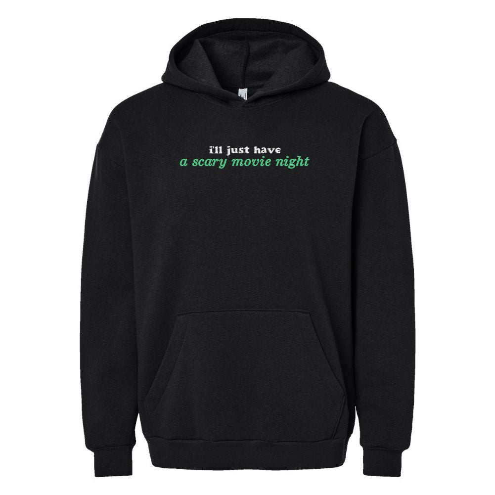 'I'll Just Have A Scary Movie Night' Hangout Hoodie - United Monograms