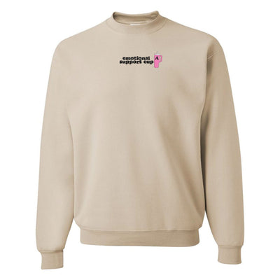 Initial 'Emotional Support Cup' Crewneck Sweatshirt - United Monograms