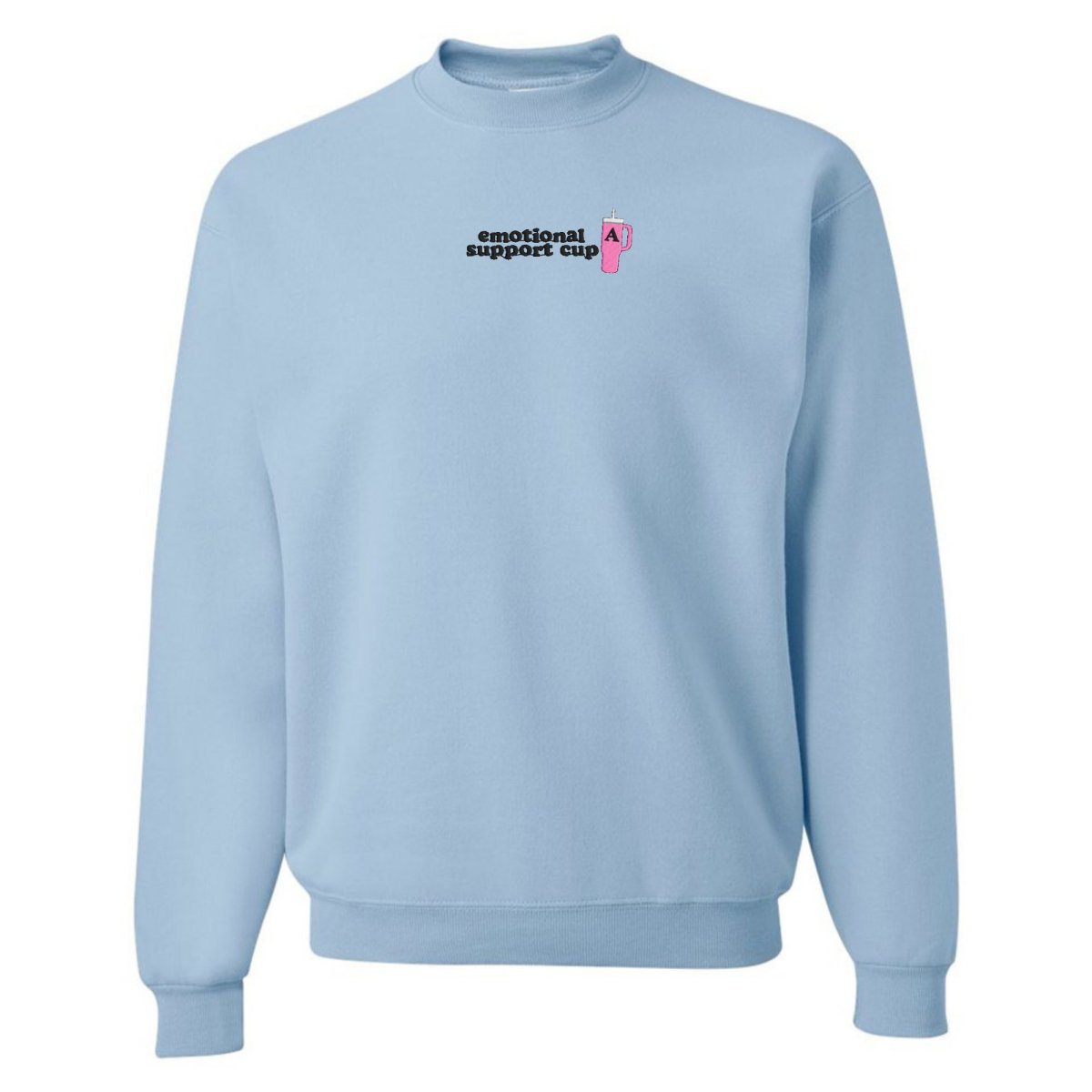 Initial 'Emotional Support Cup' Crewneck Sweatshirt - United Monograms