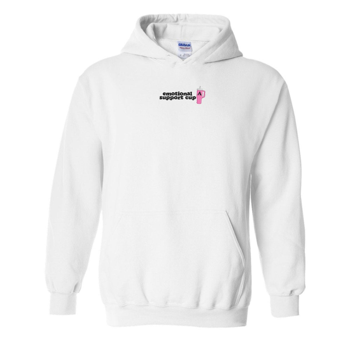 Initial 'Emotional Support Cup' Hoodie - United Monograms