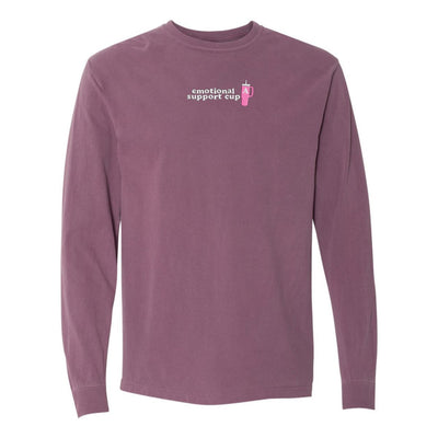 Initial 'Emotional Support Cup' Long Sleeve T-Shirt - United Monograms