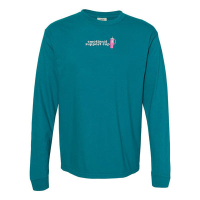 Initial 'Emotional Support Cup' Long Sleeve T-Shirt - United Monograms