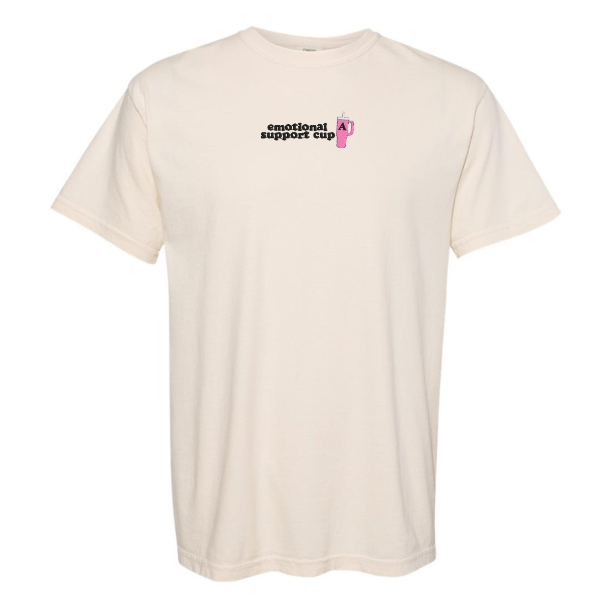 Initial 'Emotional Support Cup' T-Shirt - United Monograms