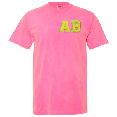 Initial Letter Patch Neon T-Shirt - United Monograms