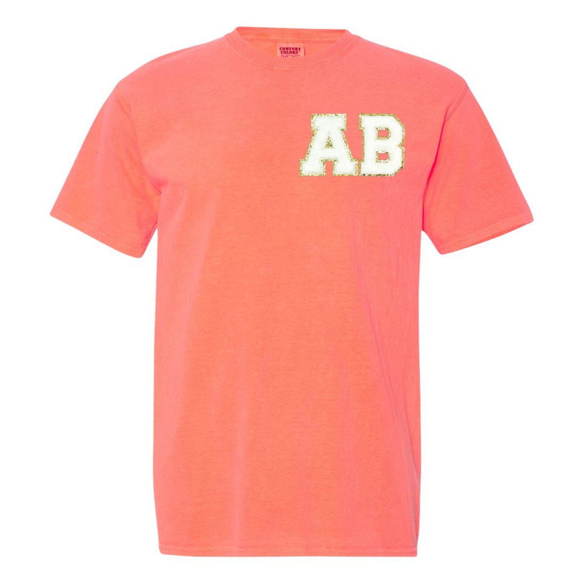 Initial Letter Patch Neon T-Shirt - United Monograms