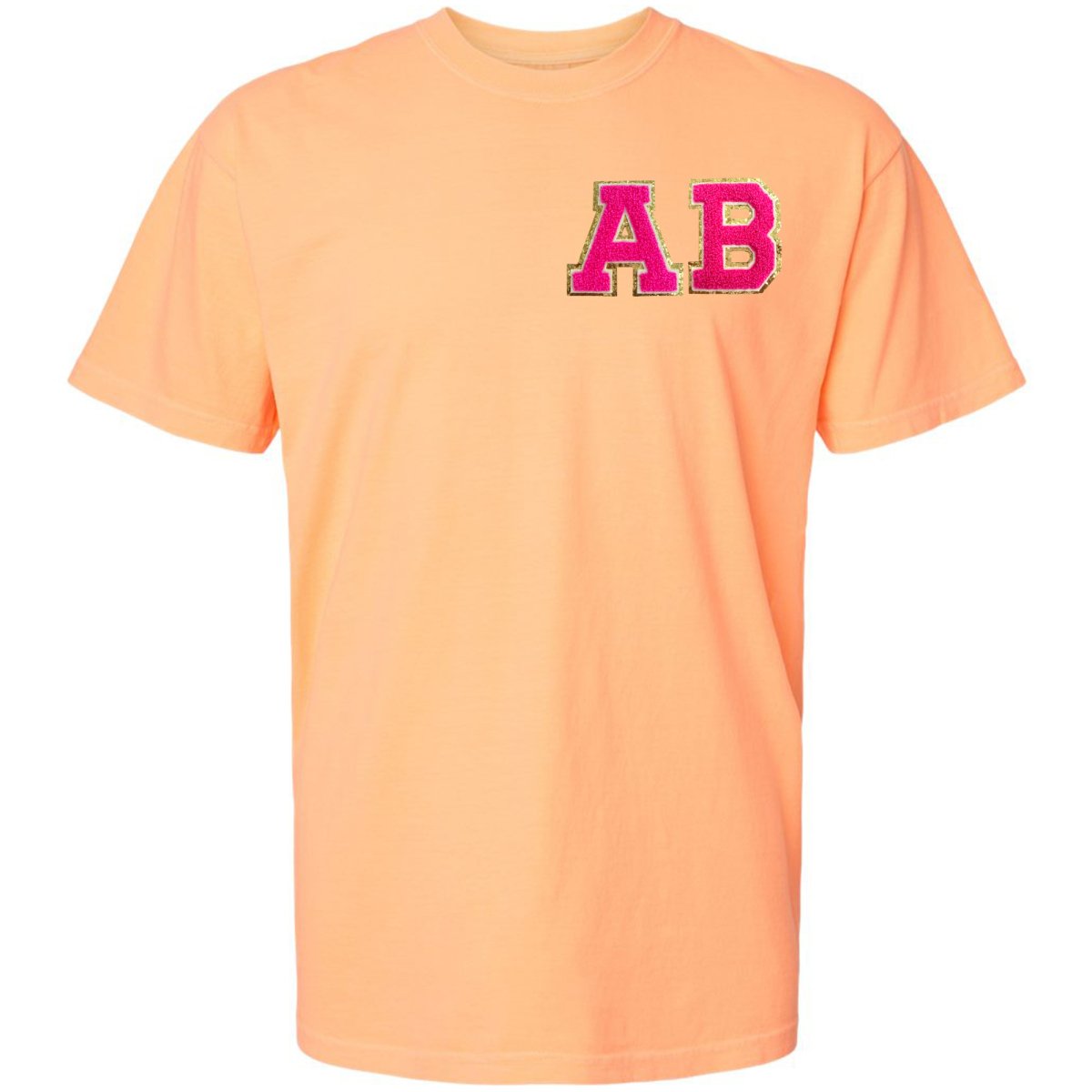 Initial Letter Patch Neon T-Shirt - United Monograms