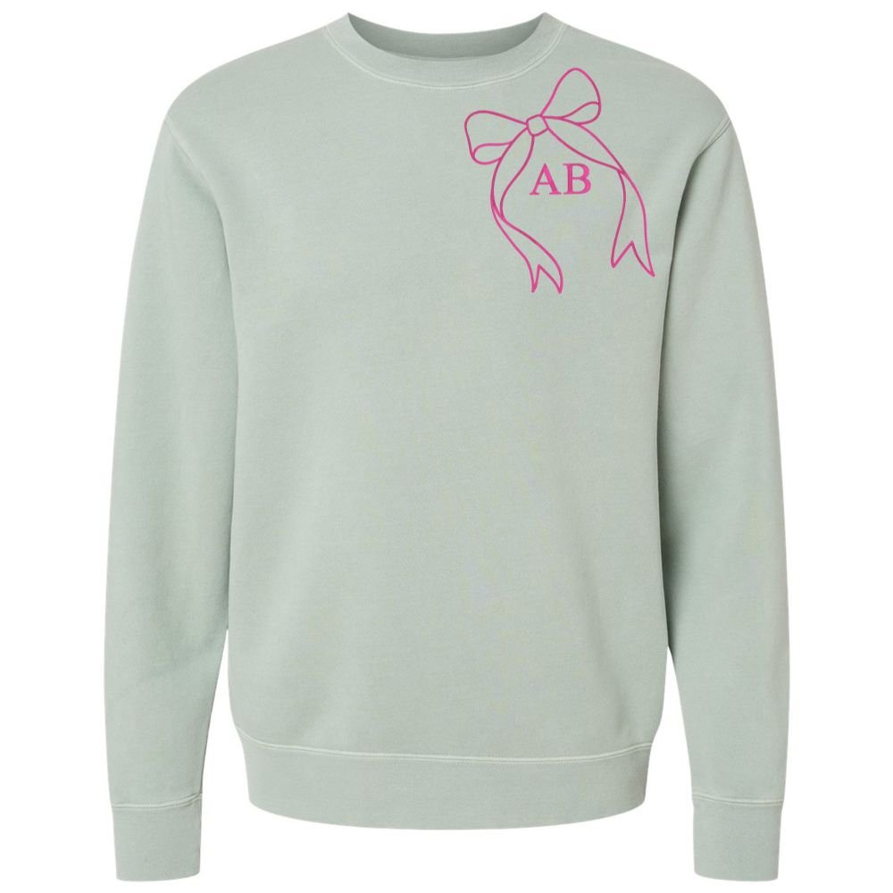 Initialed 'Big Bow' Cozy Crew - United Monograms