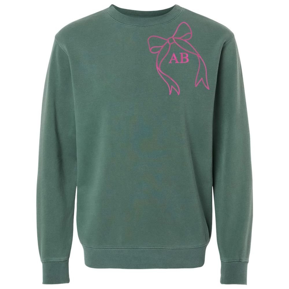 Initialed 'Big Bow' Cozy Crew - United Monograms